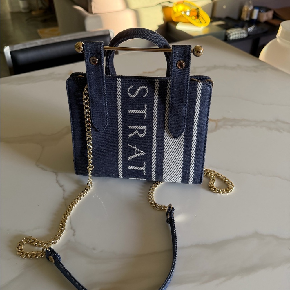 Strathberry Denim Nano Tote Bag - Picture 7 of 7